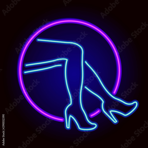 Neon female legs.