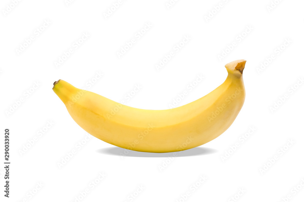 Ripe yellow banana isolated on white background with clipping path. Ripe yellow banana isolated on white background with clipping path.