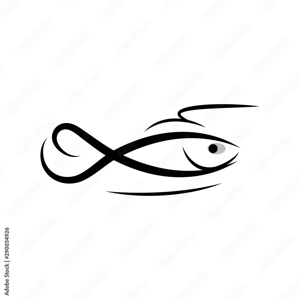 Naklejka premium Fish Logo vector