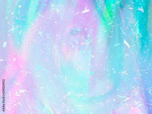 Unicorn background with rainbow mesh. Fantasy gradient backdrop with hologram. Vector illustration for poster, brochure, invitation, cover , catalog.