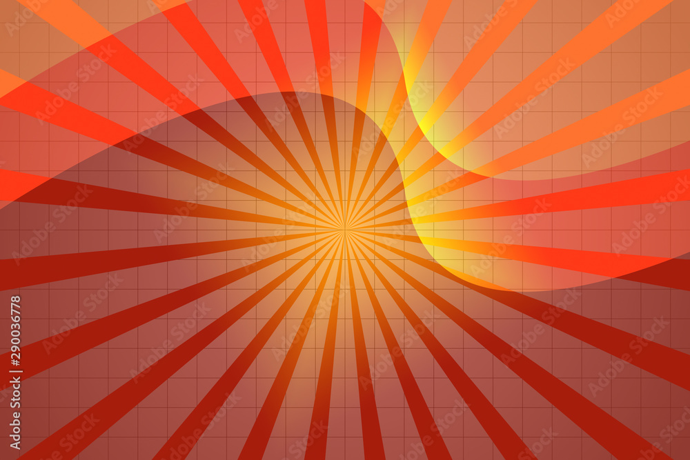 Fototapeta premium abstract, orange, illustration, design, light, wallpaper, wave, yellow, backgrounds, blue, graphic, art, pattern, texture, red, lines, line, digital, curve, backdrop, color, gradient, waves, artistic