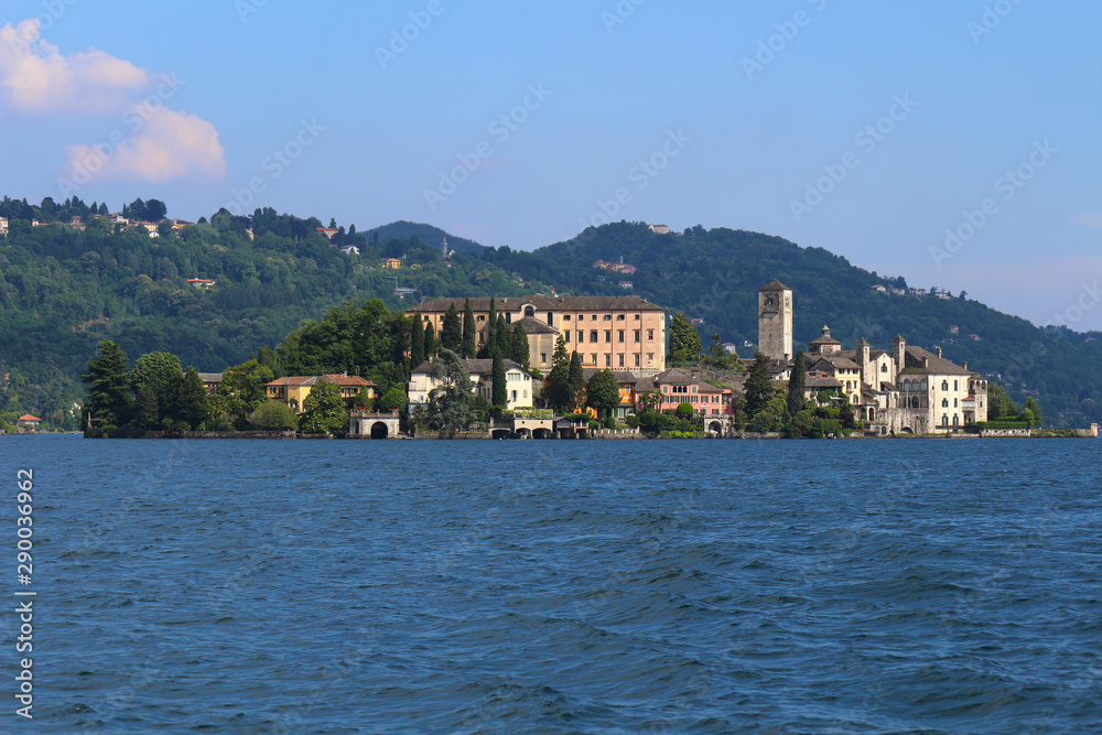 View of Isola Bella on Lago Maggiore in northern Italy