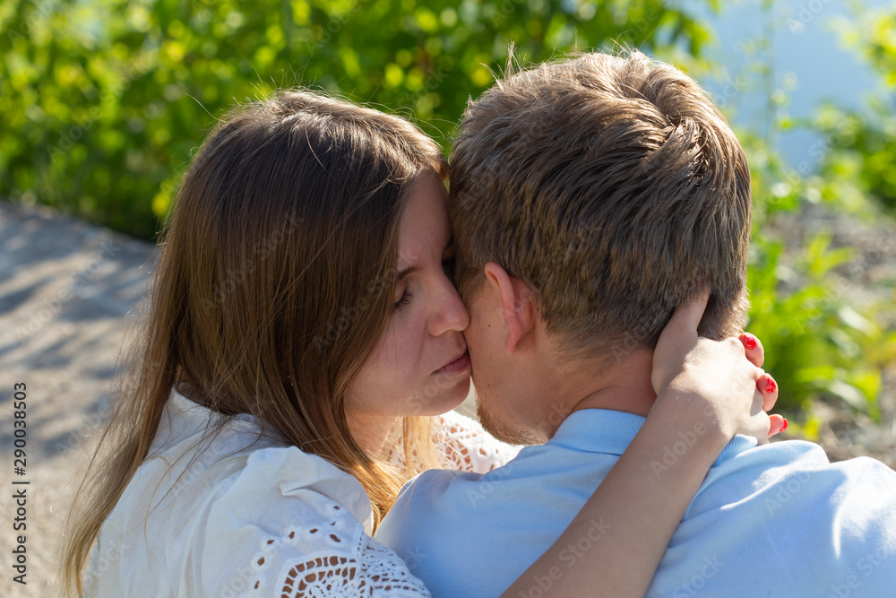 happy romantic couple in love and having fun outdoor in summer day, beauty of nature, harmony concept happy romantic couple in love and having fun outdoor in summer day, beauty of nature, harmony concept