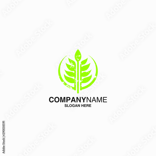 abstract green logo