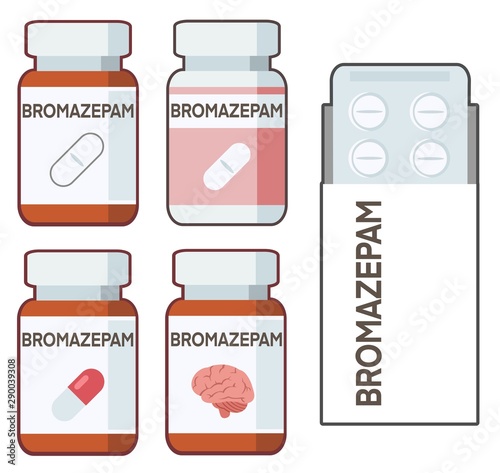 Bromazepam is an anxiolytic belonging to the benzodiazepine family  photo