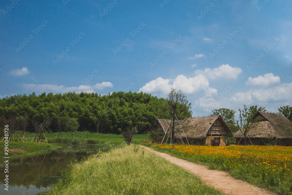 Obraz premium Landscape at Archaeological Ruins of Liangzhu City, Hangzhou, China