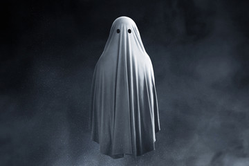 Scary ghost on dark background