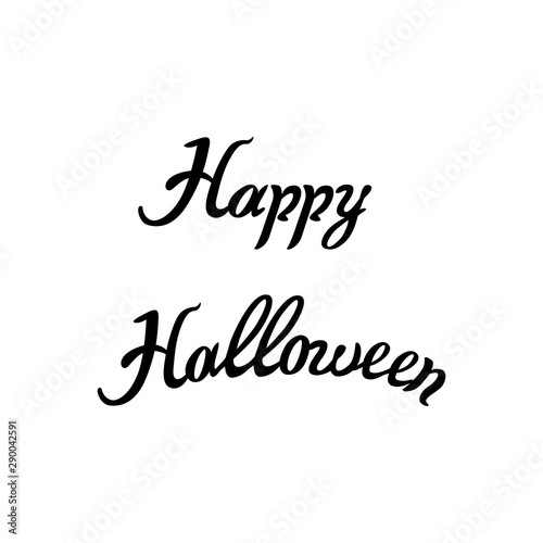 Happy Halloween greeting card with cool moon background