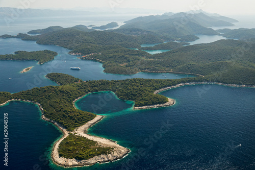 Fototapeta Naklejka Na Ścianę i Meble -  Aerial view of Mljet Island, Croatia