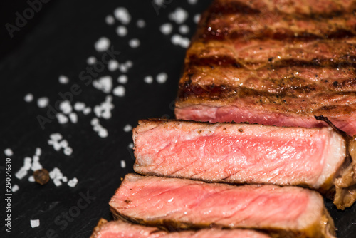 Steaks from fresh meat