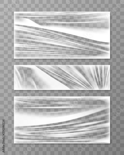 Stretched cellophane banner