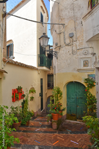 Albori, Italy, 09/15/2019. The characteristic houses of a village on the Amalfi coast © Giambattista