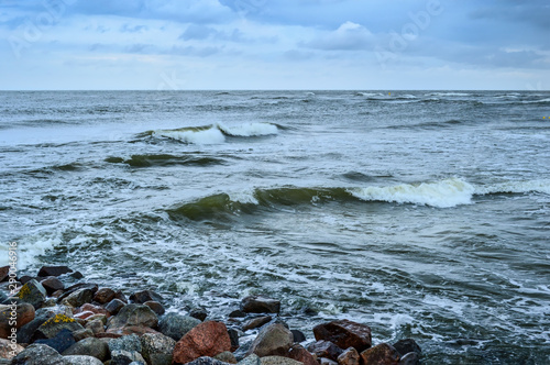 Obraz na płótnie Baltic Sea coastline in Leba - Poland w salonie