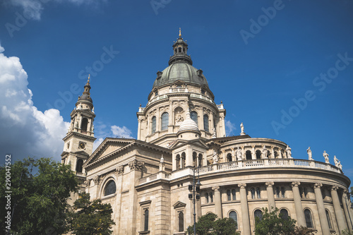 Saint Basilica Stefan in Budapest. Sunny day. Hungary