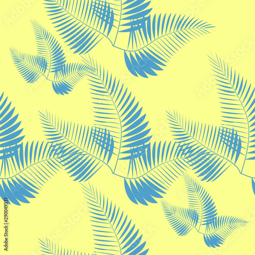 Tropical palm leaves  jungle leaf seamless floral pattern background