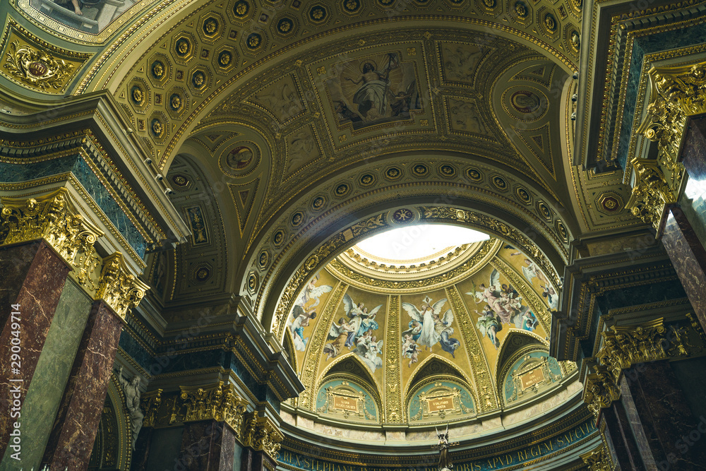 Basilica of St. Stefan, Budapest, Hungary. Church interior