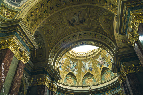 Basilica of St. Stefan  Budapest  Hungary. Church interior