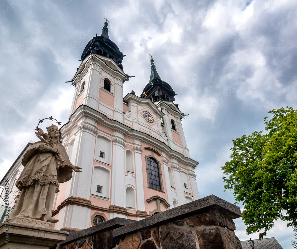 Fototapeta premium Famous Poestlingberg Basilica, church near Linz, Austria