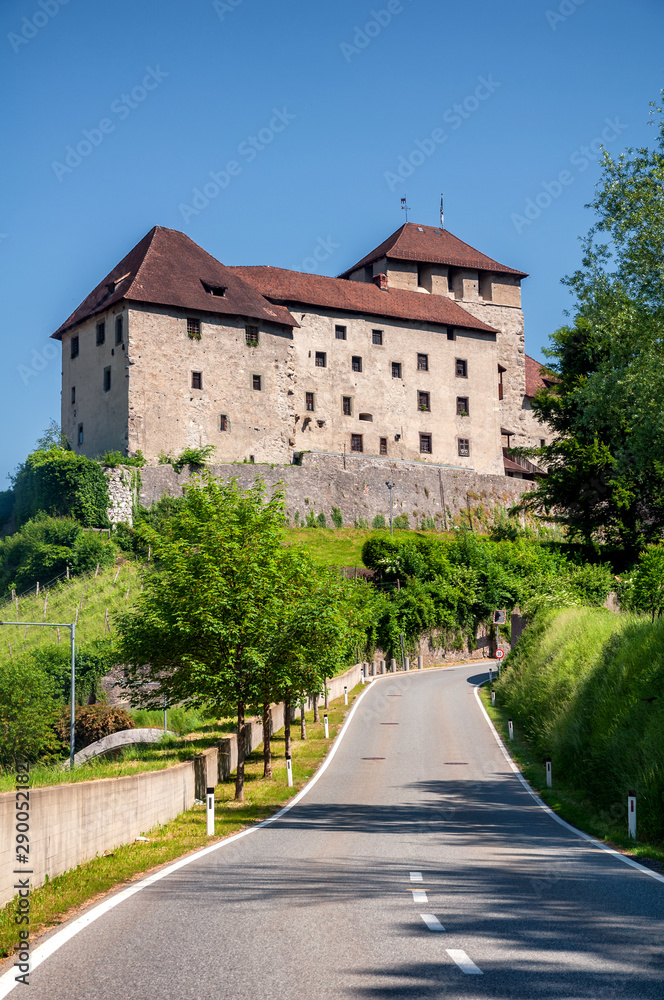  View of the schattenburg castle in Feldkirch, Austria