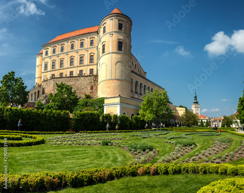 Mikulov castle (Nikolsburg) frontyard open to tourists