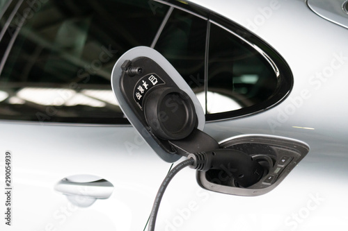 Electric car charging plug-in