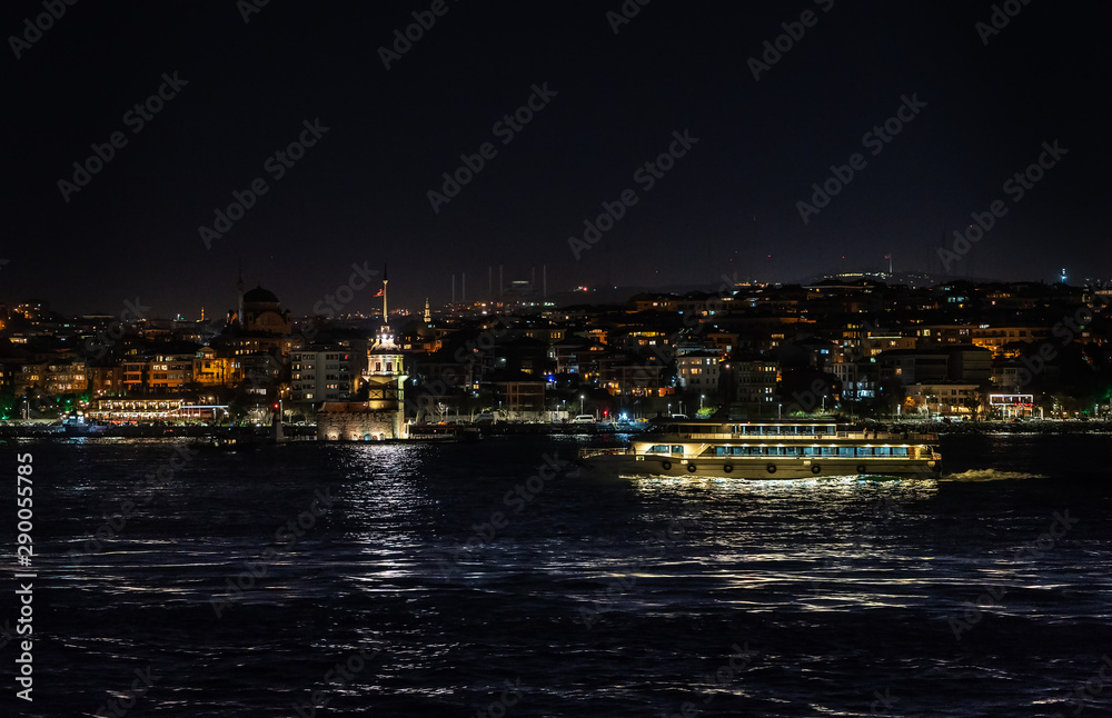 Asian part of Istanbul, Maiden tower and the passengers ferry