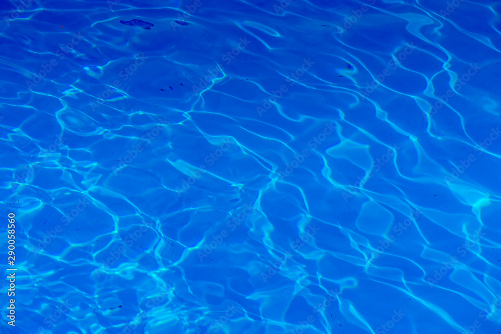 Fresh blue water in a pool