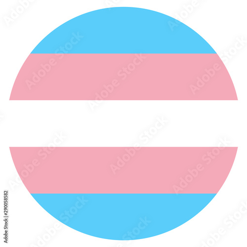 LGBT Flag, round shape icon on white background
