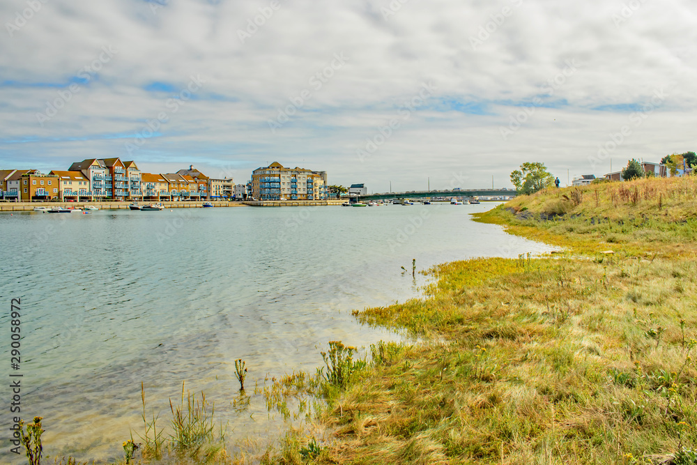 On the bank of the River Adur at Shoreham