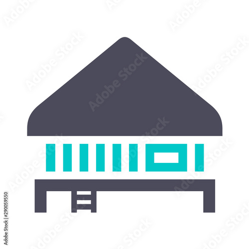 New gray turquoise icon on a white background