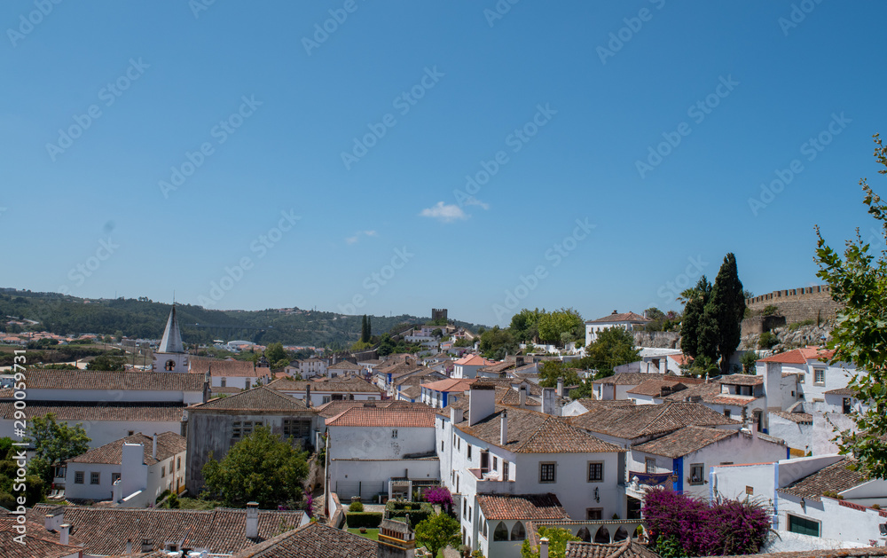 panoramic view of historical village in Portugal