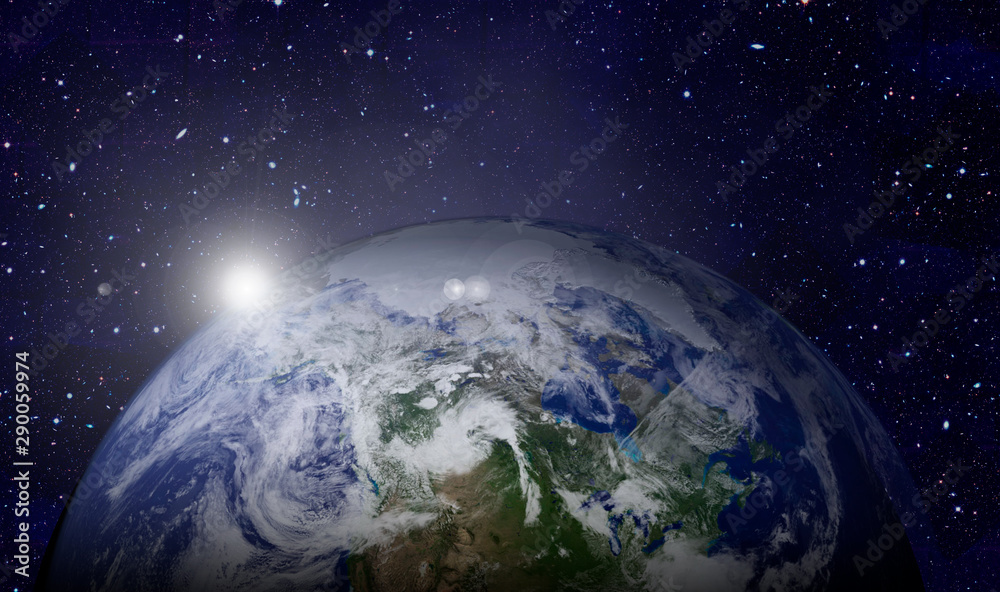 Obraz premium Earth in the outer space. Elements of this image furnished by NASA