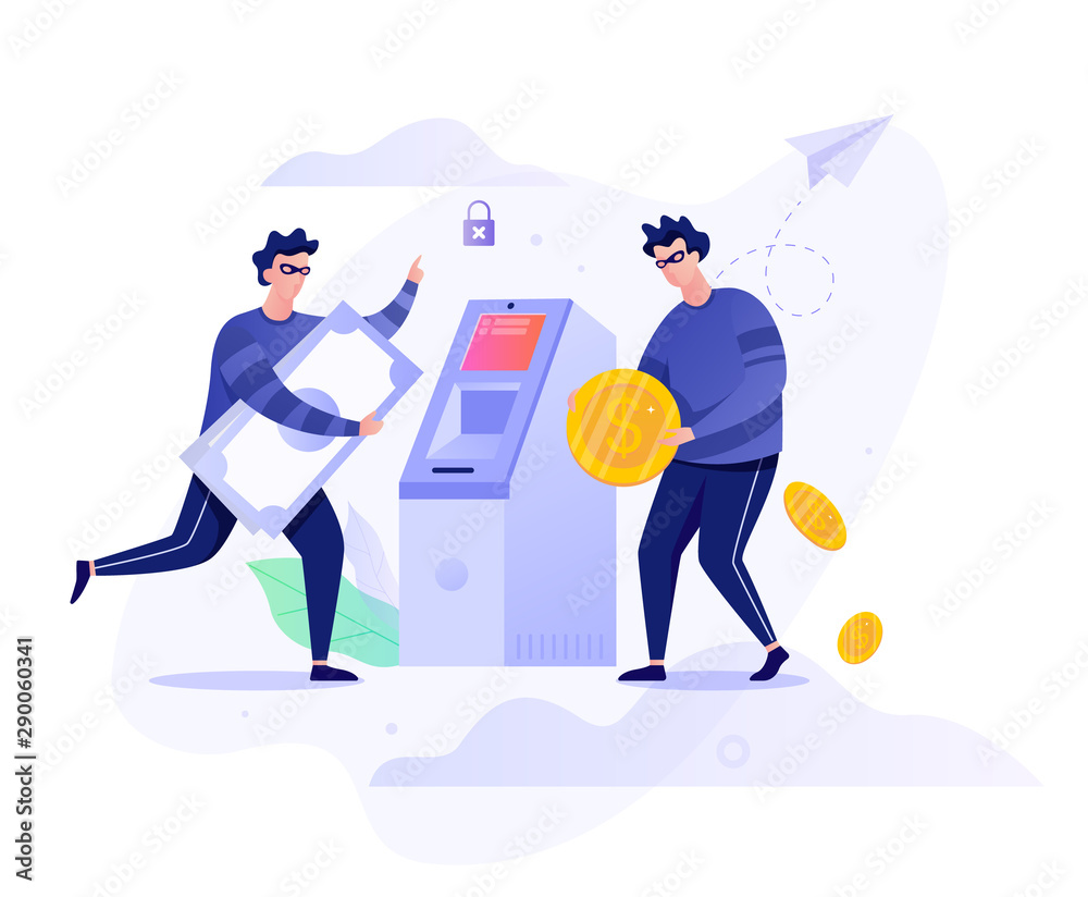 ATM robbery concept