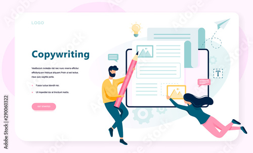 Copywriter concept. Idea of writing texts, creativity