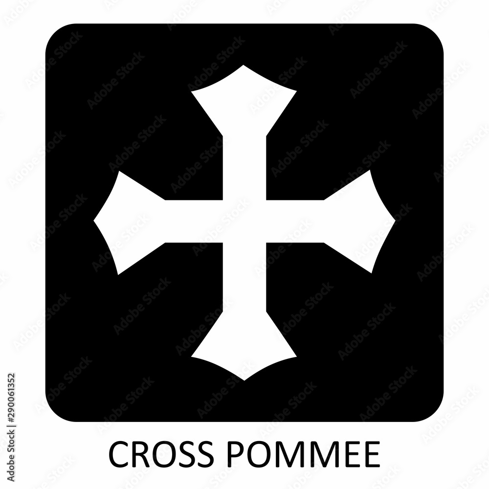 Obraz premium Cross Pommee icon illustration