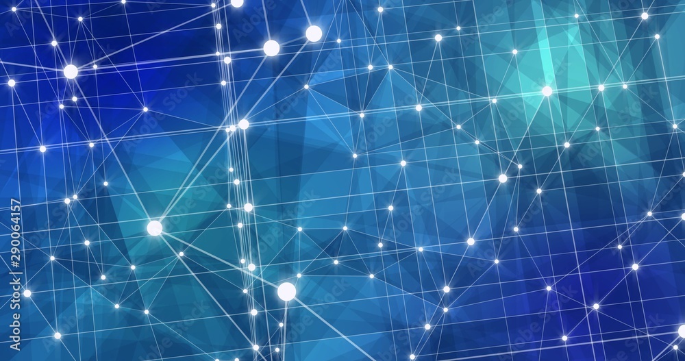 Fototapeta premium Background Abstract Dynamic Plexus Futuristic Technology. 3d render