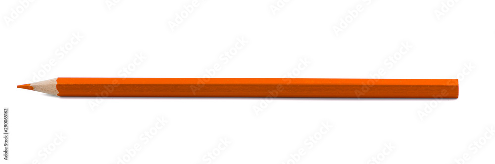 orange pencil isolated on white background orange pencil isolated on white background