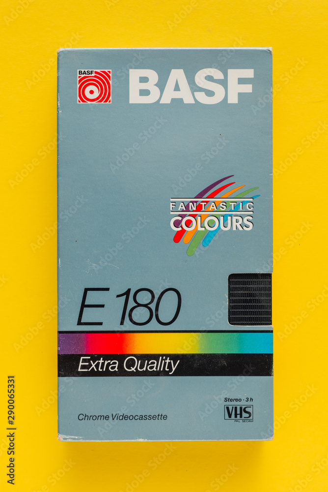 BASF VHS video cassette, retro video technology Stock Photo | Adobe Stock
