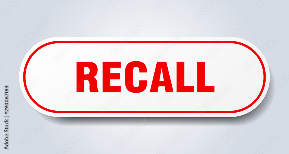 recall sign. recall rounded red sticker. recall recall sign. recall rounded red sticker. recall