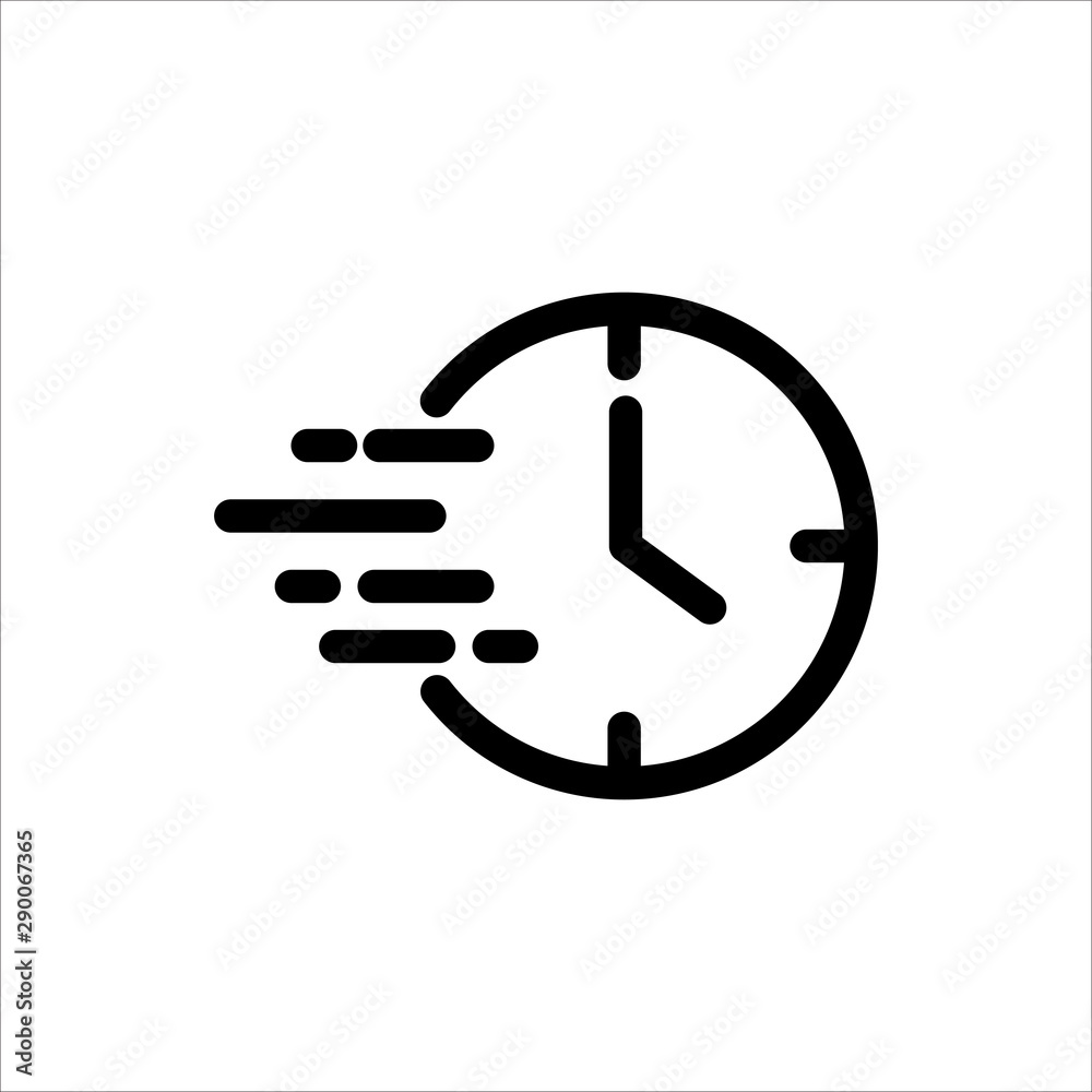 Clock icon. Clock Time symbol flat style. design web site icon, logo, app,  UI. Illustration - Vector. EPS10. 4338226 Vector Art at Vecteezy