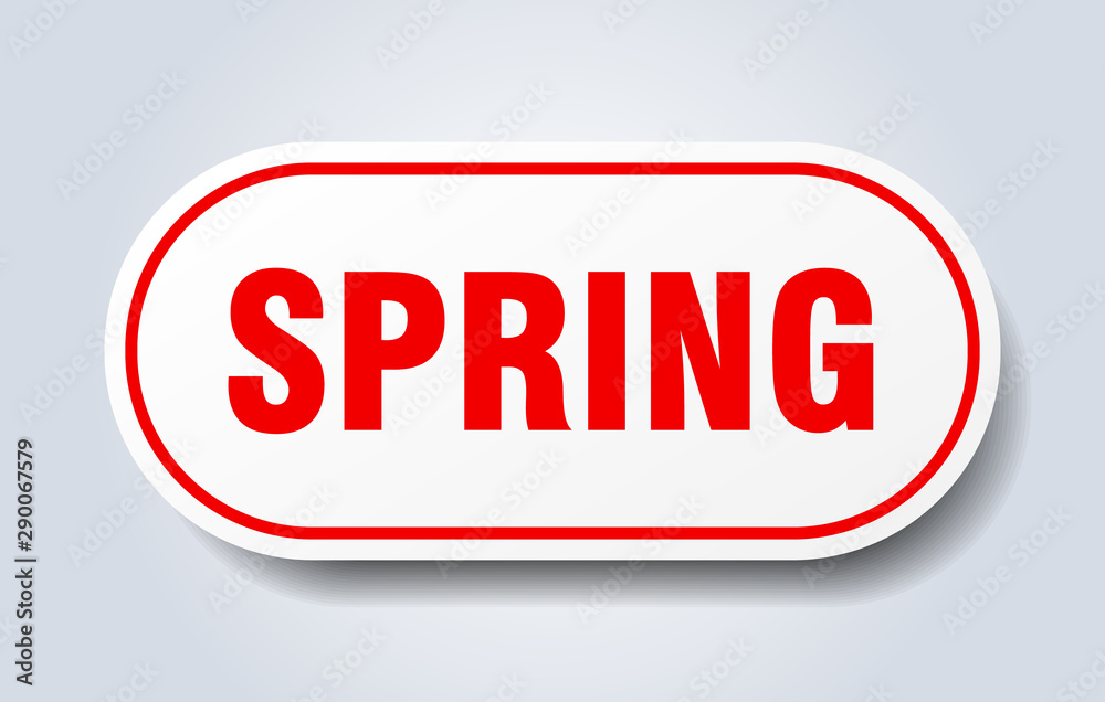 spring sign. spring rounded red sticker. spring spring sign. spring rounded red sticker. spring