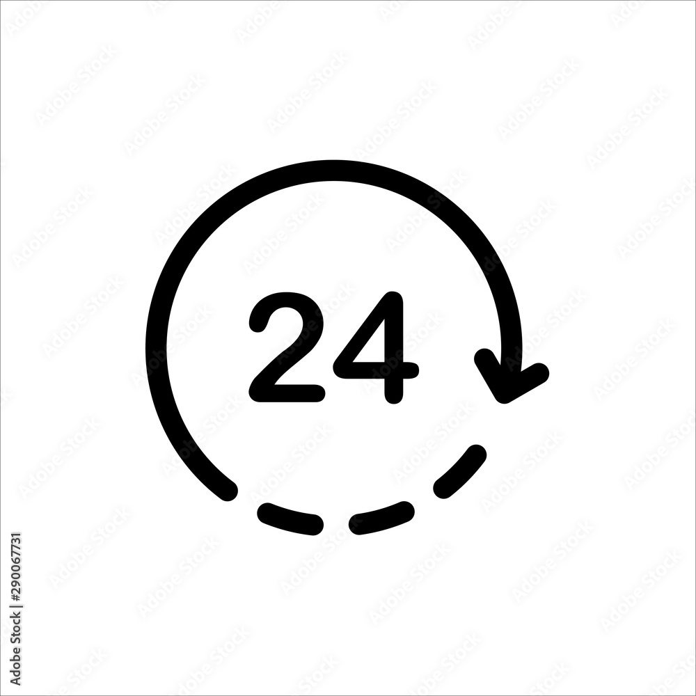 Clock icon. Symbol of time with trendy flat line style icon for web, logo, app, UI design. isolated on white background. vector illustration eps 10 Clock icon. Symbol of time with trendy flat line style icon for web, logo, app, UI design. isolated on white background. vector illustration eps 10