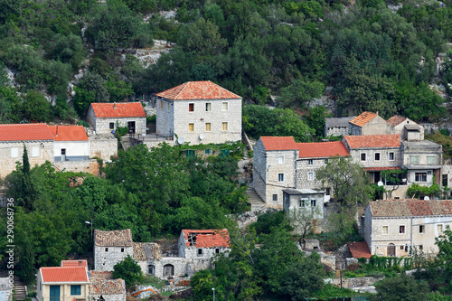 Aerial view of the village on Mljet Island, Croatia