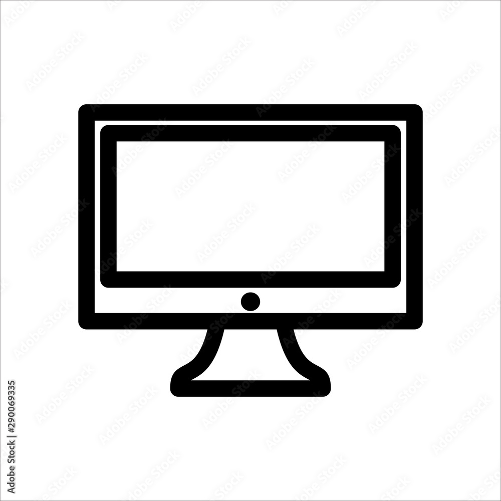 Monitor TV icon. Symbol of Gadget or Device with trendy flat line style icon for web site design, logo, app, UI isolated on white background. vector illustration eps 10 Monitor TV icon. Symbol of Gadget or Device with trendy flat line style icon for web site design, logo, app, UI isolated on white background. vector illustration eps 10