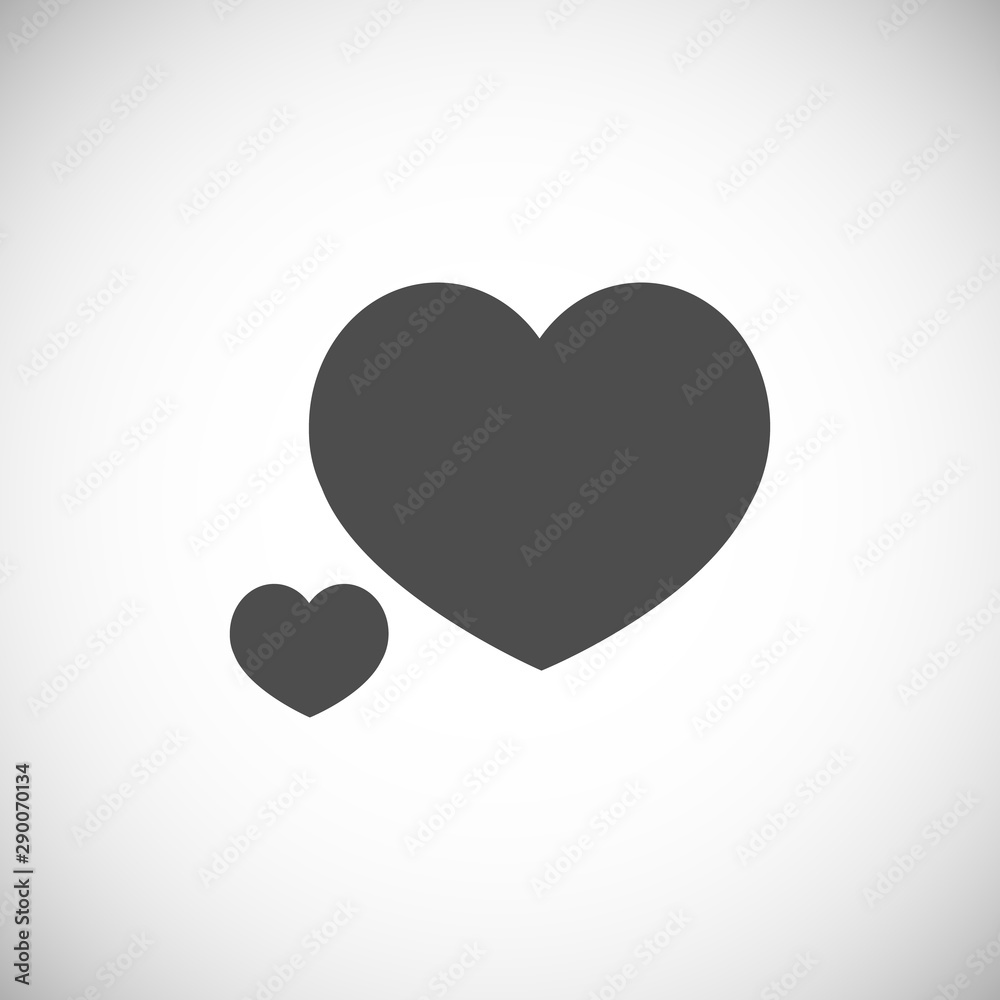 Heart vector icon. Simple gray illustration