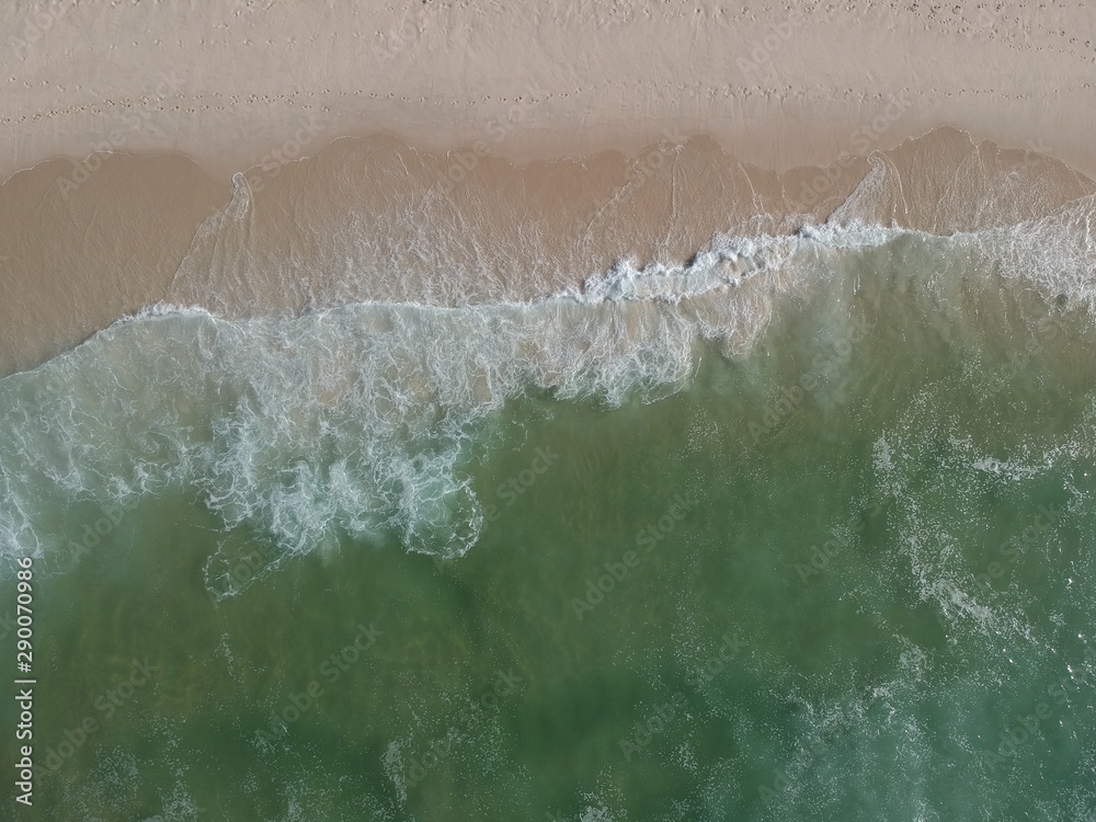 Drone wave beach
