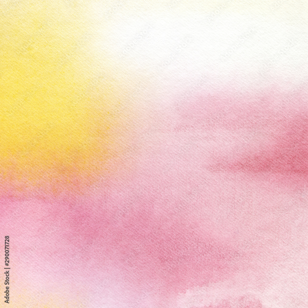 Abstract watercolor background. Delicate pink-yellow gradient of delicate pastel shades. Carmine ombre in lemon colors. Hand-drawn on paper illustration Abstract watercolor background. Delicate pink-yellow gradient of delicate pastel shades. Carmine ombre in lemon colors. Hand-drawn on paper illustration