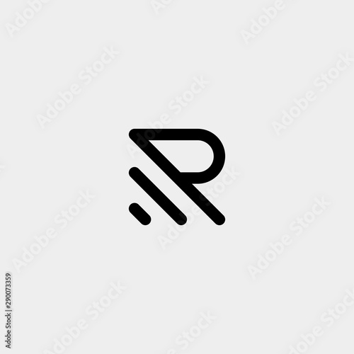 Letter R AR AP Monogram Logo Design Minimal Icon