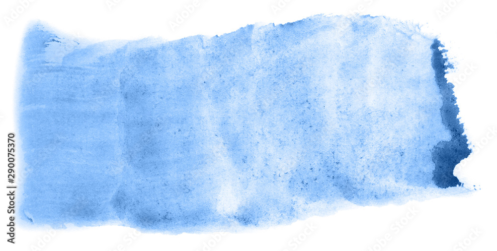 Abstract watercolor background hand-drawn on paper. Volumetric smoke elements. Blue color. For design, web, card, text, decoration, surfaces. Abstract watercolor background hand-drawn on paper. Volumetric smoke elements. Blue color. For design, web, card, text, decoration, surfaces.