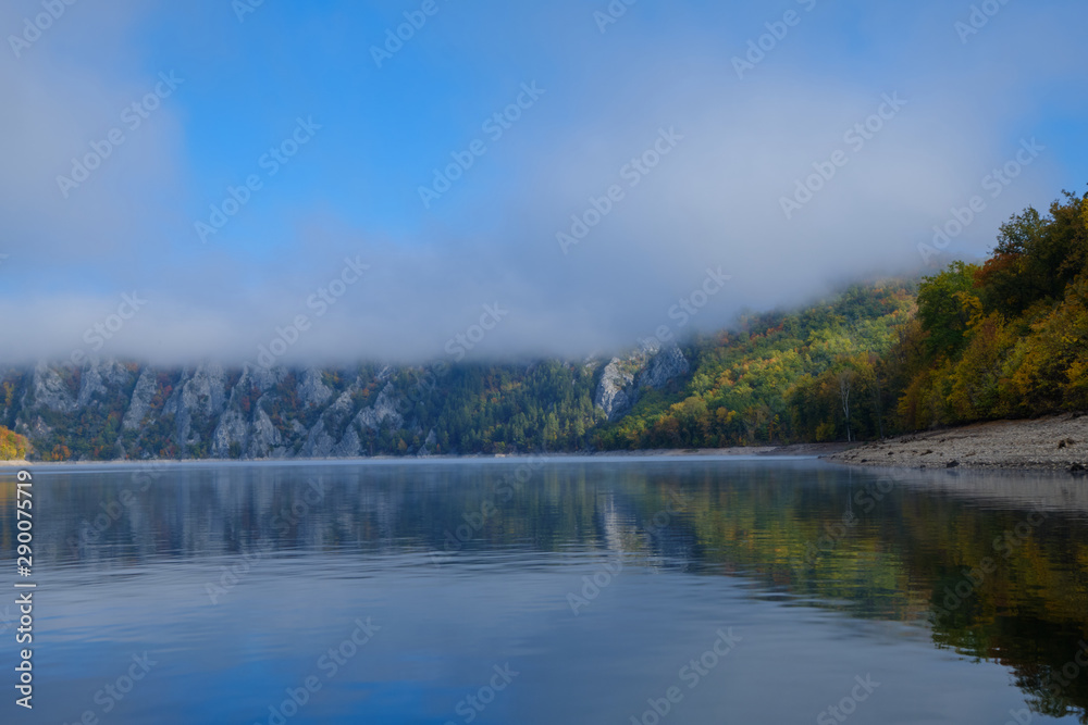 Mountain river autumn.Alaska river autumn Mountain river autumn.Alaska river autumn